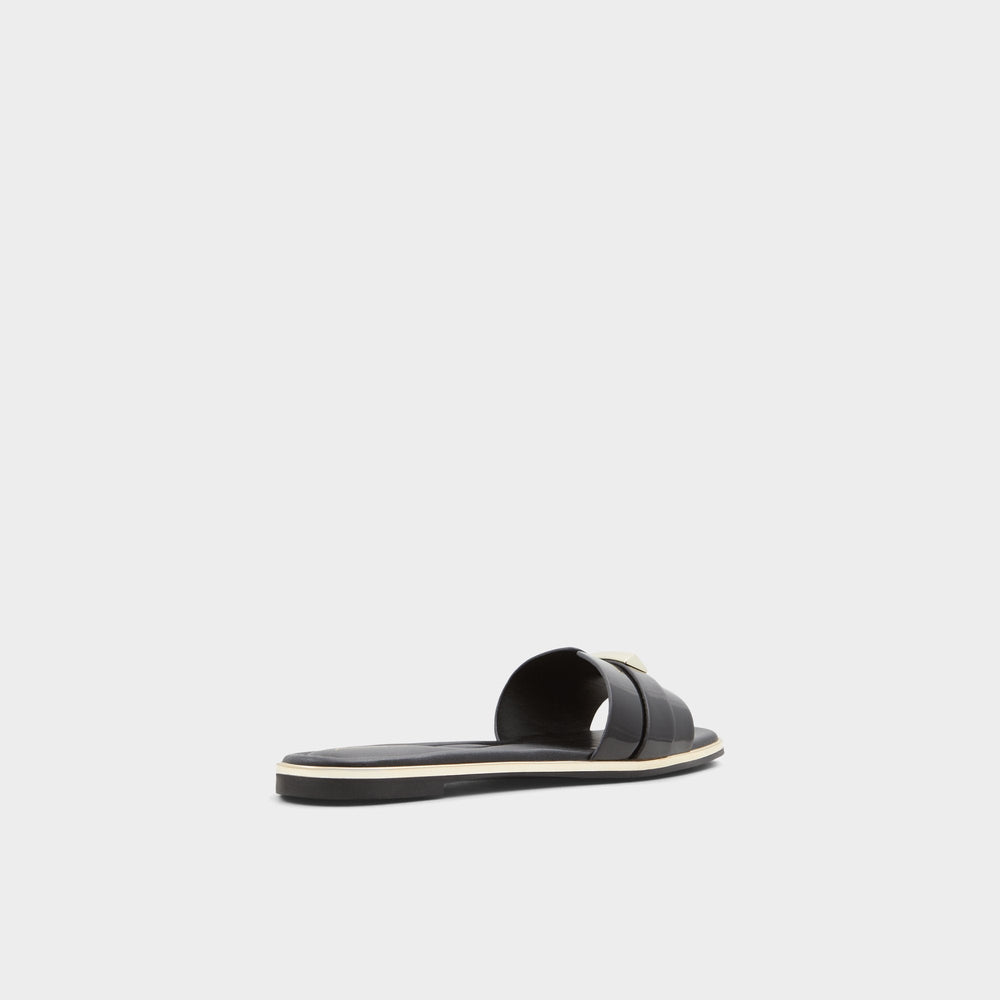 Aldo Darine Black Women's Flats - Slide sandal Women