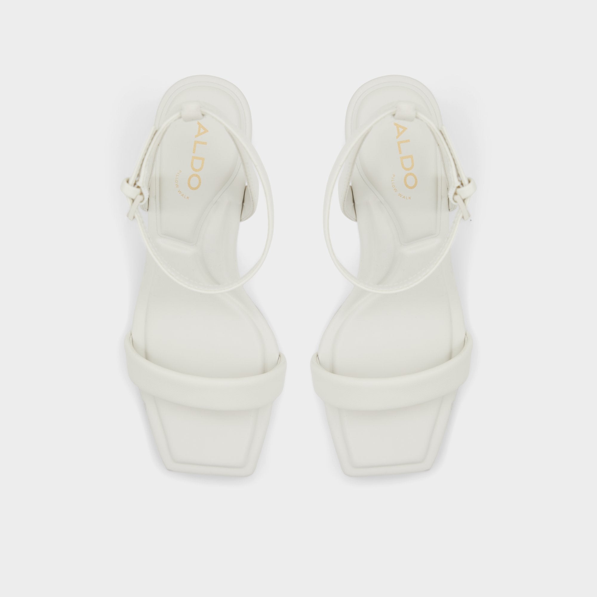 Aldo Aurorai White/Bone Women's Strappy sandals - Strappy heeled sandal, Block heel Women