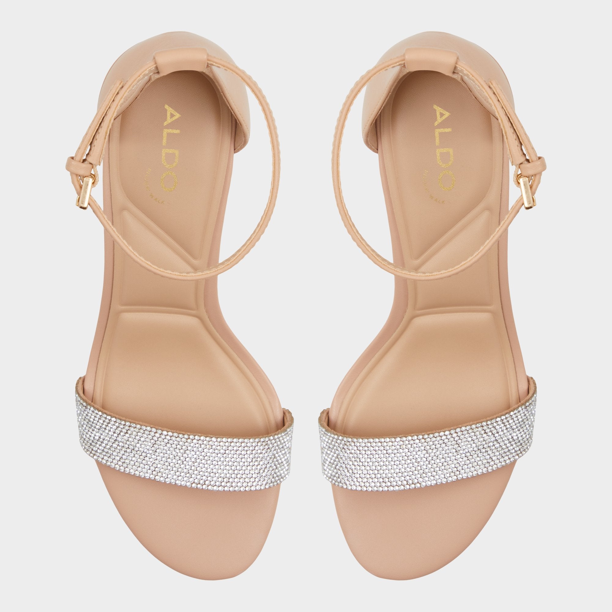 Aldo Pristine in Bone - Strappy sandal, Block heel Women