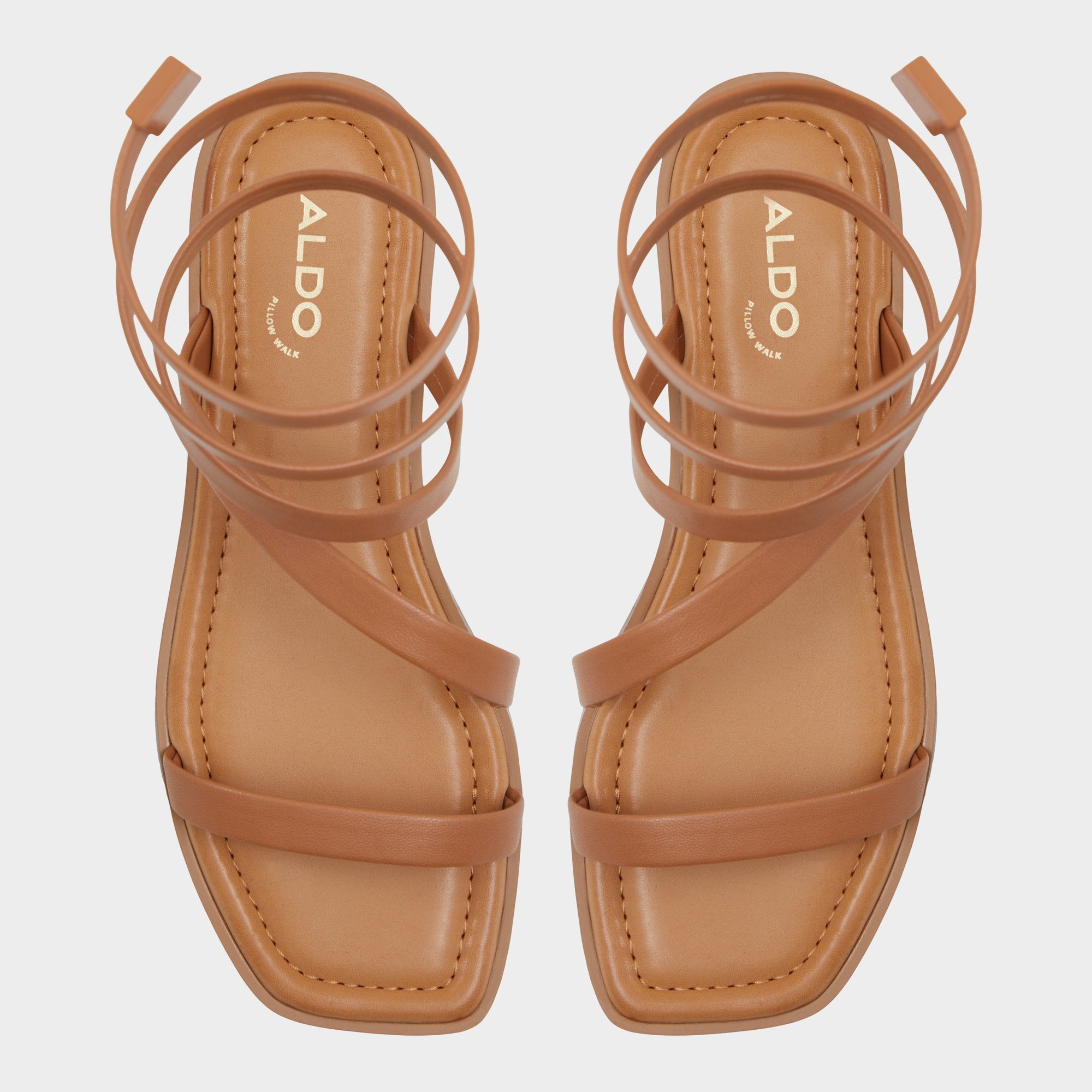 Aldo Spinella in Medium Brown - Strappy flat sandal Women
