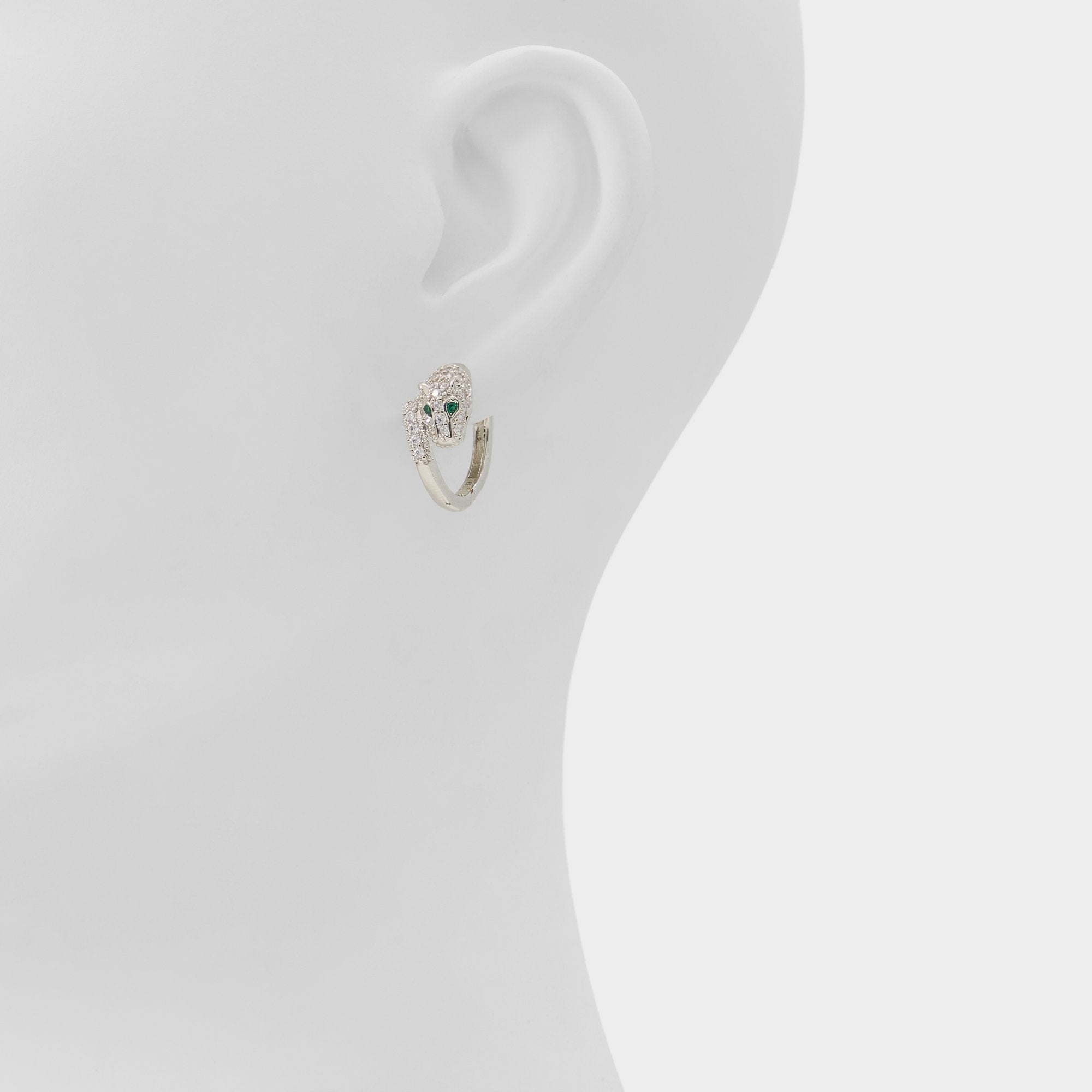 Aldo Feraluxe in Silver Clear Multi - Hoop earrings Women|Accessories