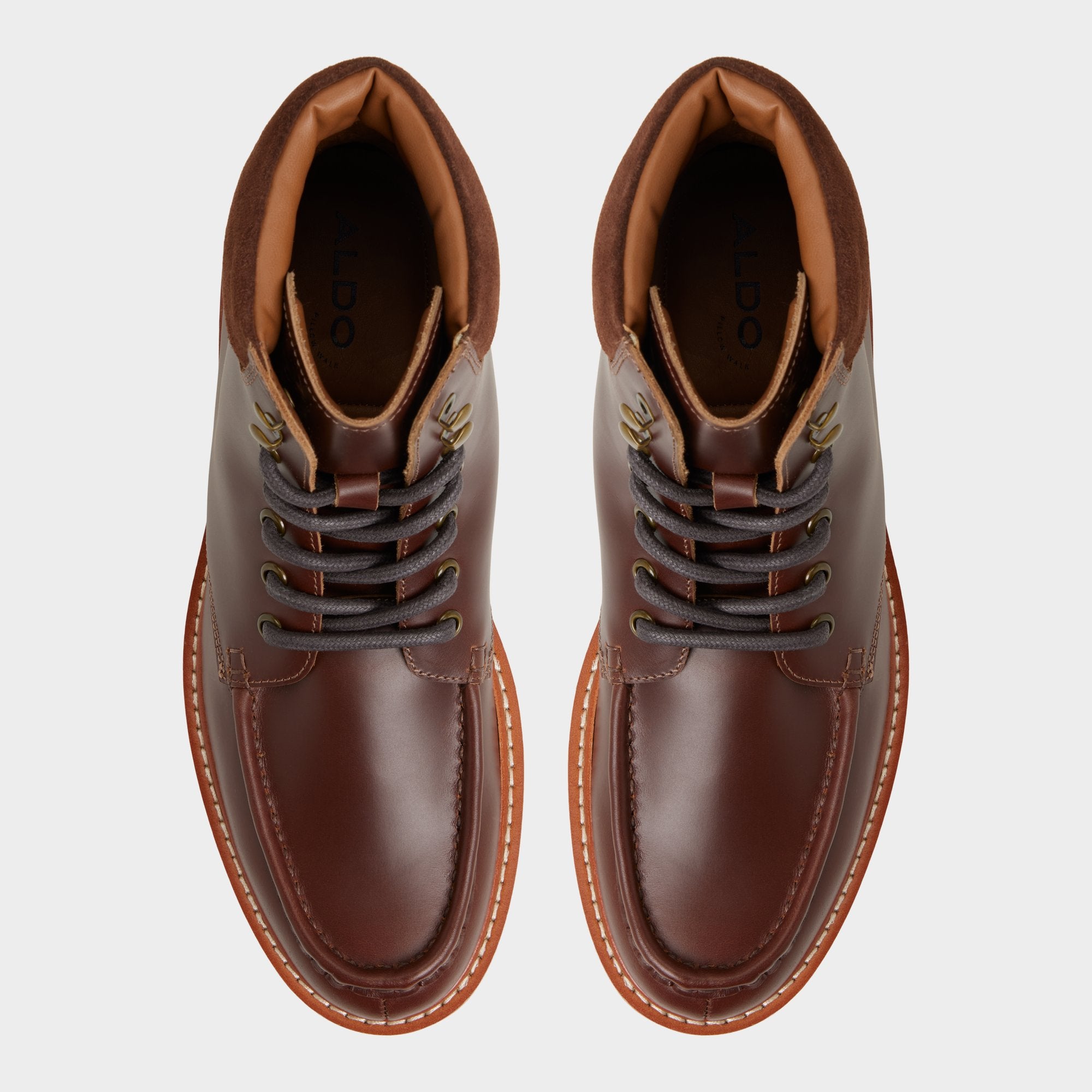 Aldo Grier in Medium Brown - Combat boot, Lug sole Men