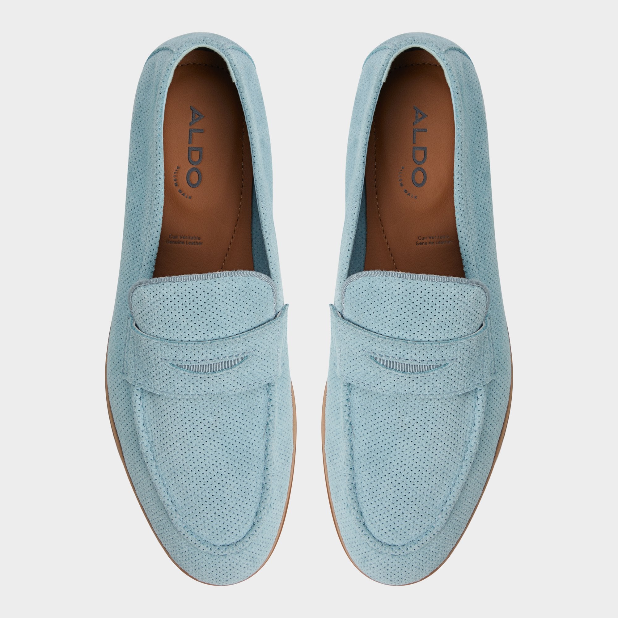 Aldo Journey Light Blue Men's Dress Shoes - Loafer Men