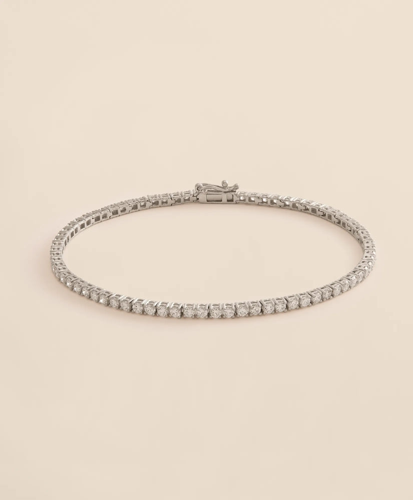 3 CT. Lab-Grown Diamond 14k White Gold Tennis Bracelet | Brooks Brothers