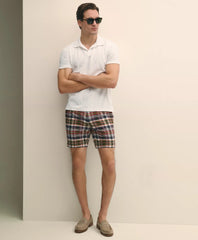 7" Cotton Madras Shorts | Brooks Brothers