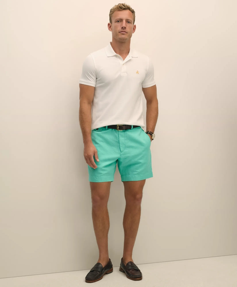 7" Linen Cotton Shorts | Brooks Brothers