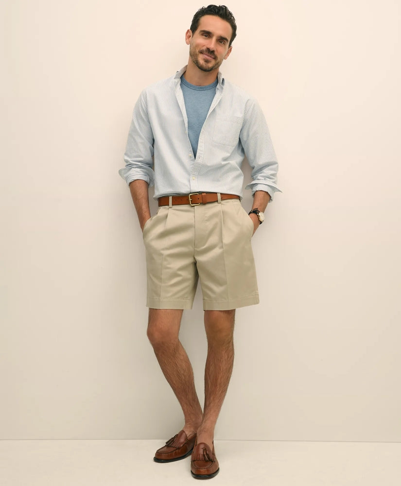8" Pleat Front Advantage Chino | Brooks Brothers