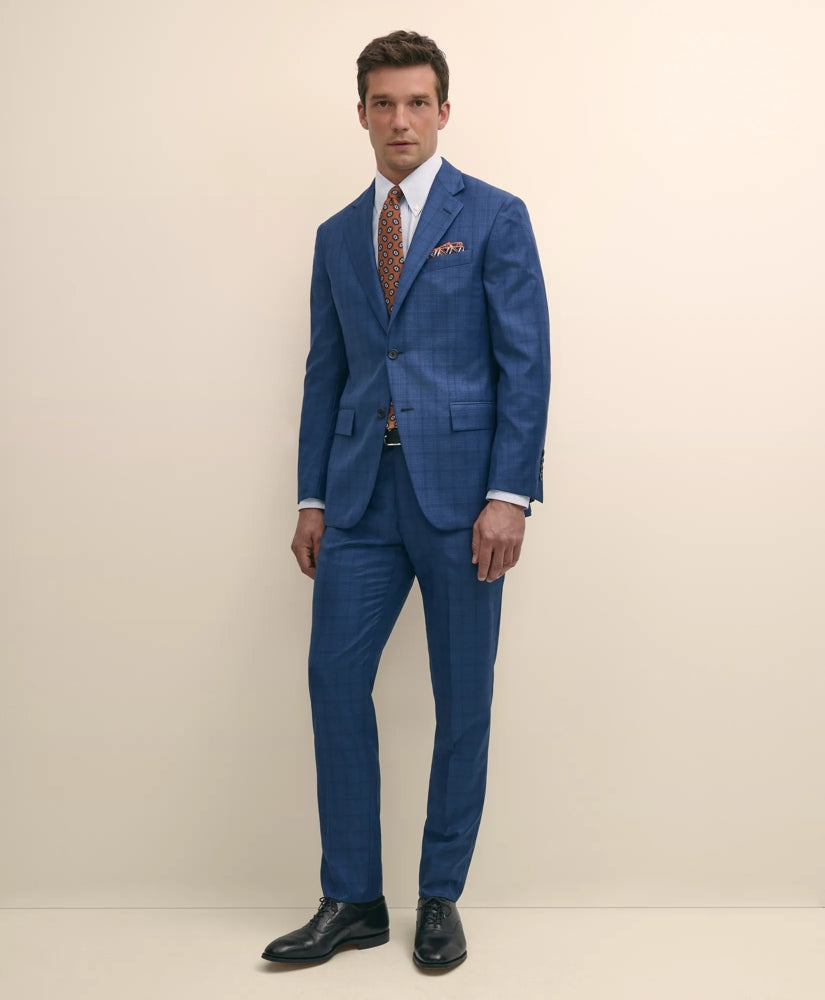American-Made Slim Fit Multi Checked 1818 Suit | Brooks Brothers