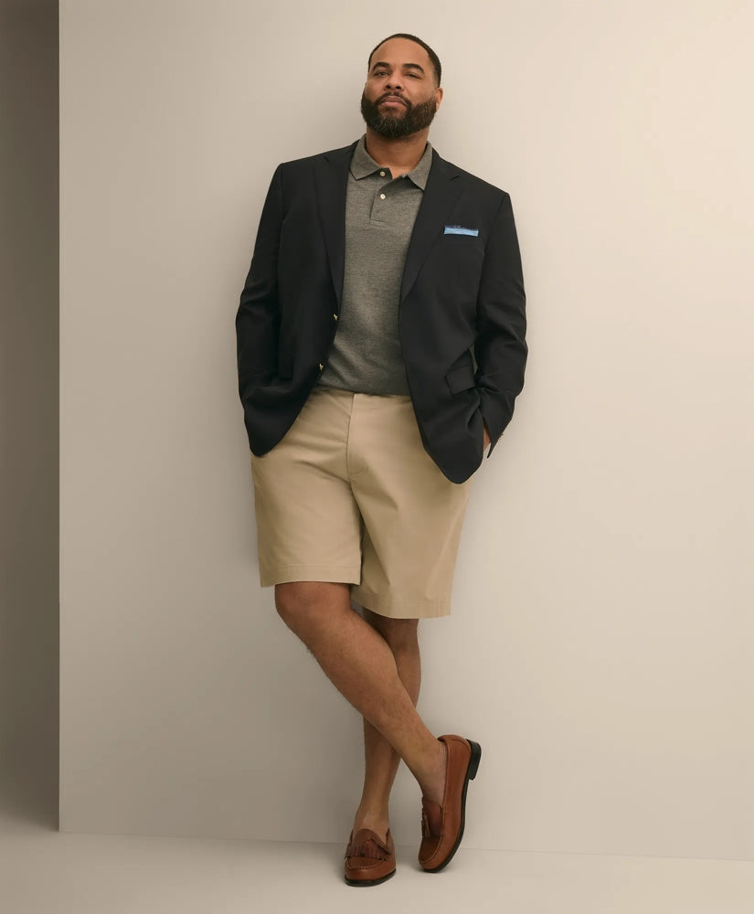 Big & Tall 10" Flat Front Stretch Advantage Chino | Brooks Brothers