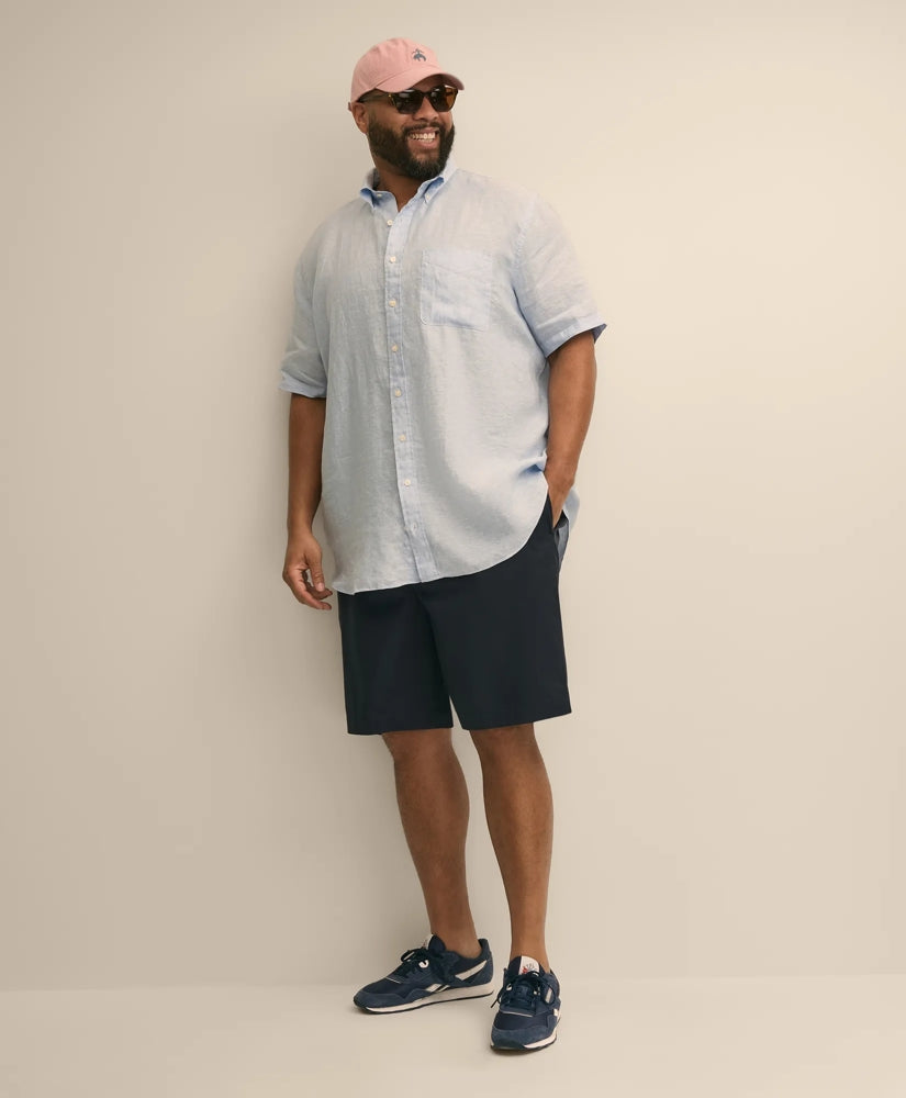 Big & Tall 10" Flat Front Stretch Advantage Chino | Brooks Brothers