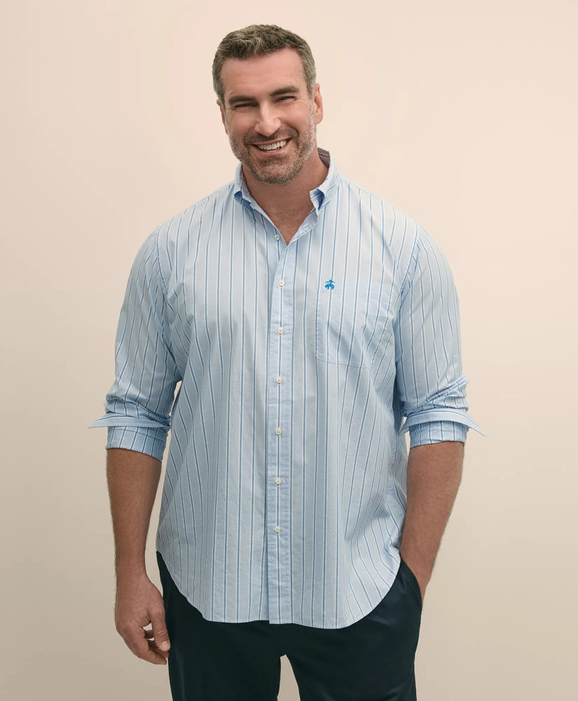 Big & Tall Friday Shirt, Poplin Stripes | Brooks Brothers