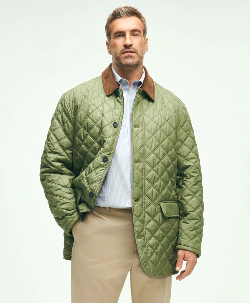 Big & Tall Paddock Diamond Quilted Coat | Brooks Brothers