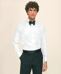 Black Fleece Pique Bib Londoner Collar Tuxedo Shirt in Sea Island Cotton | Brooks Brothers