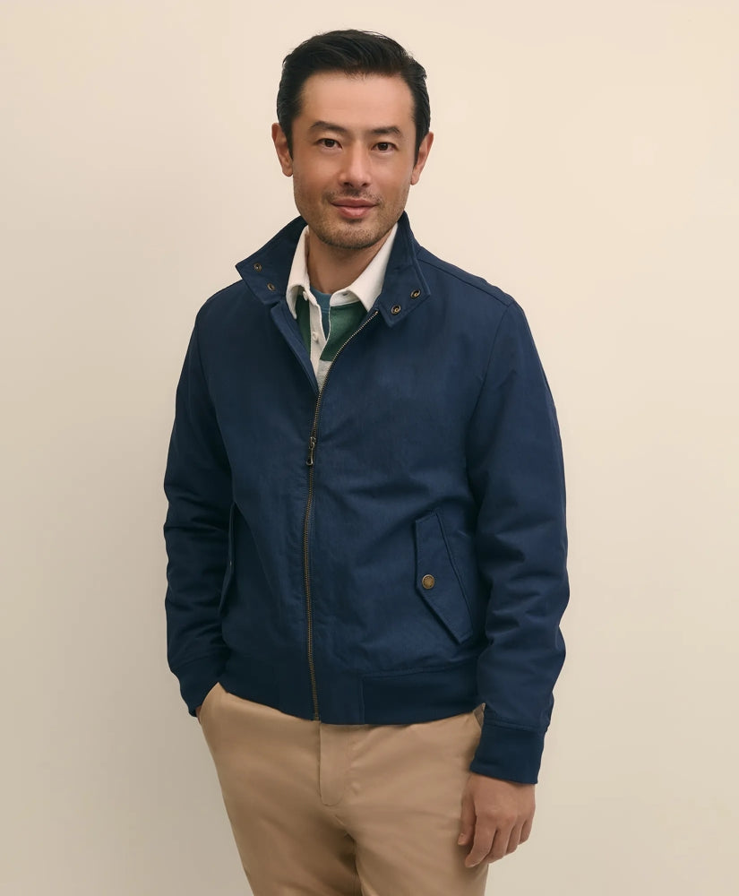 Bomber Jacket in Cotton Blend | Brooks Brothers