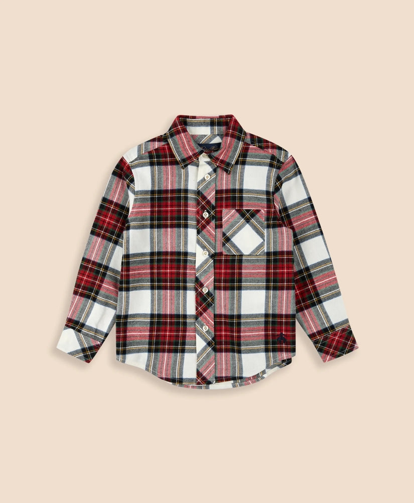Boys Cotton Brushed Flannel Shirt | Brooks Brothers