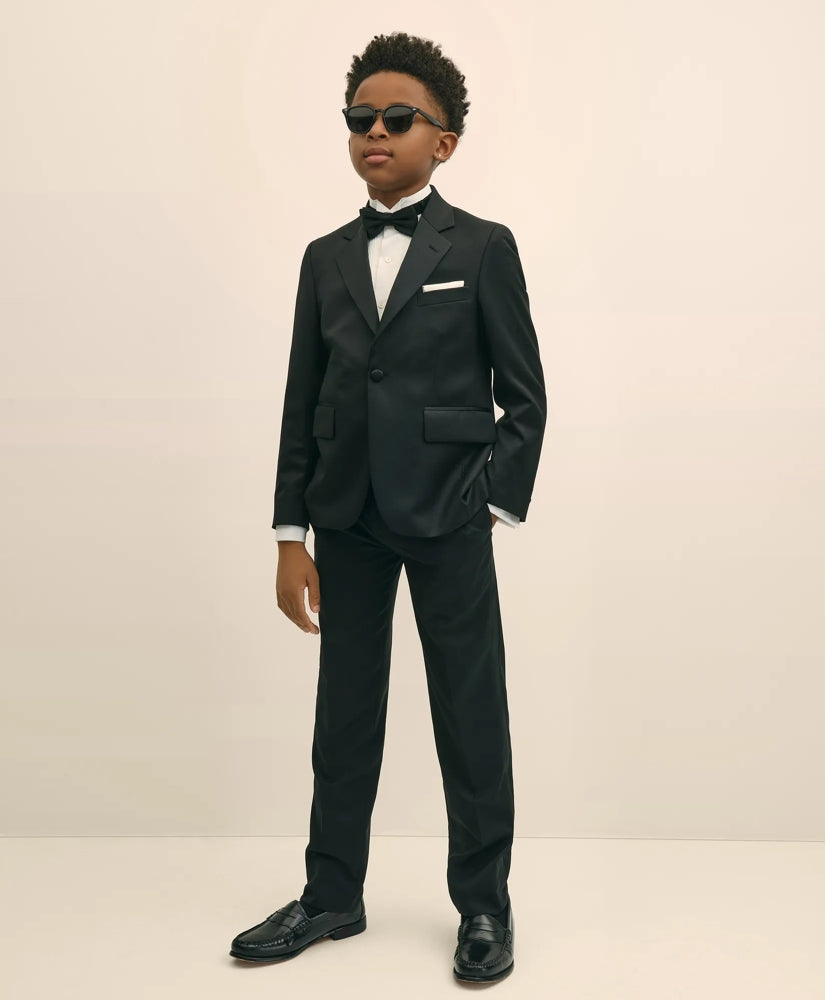 Boys Junior Stretch Wool Tuxedo Pants | Brooks Brothers