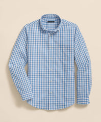 Boys Non-Iron Broadcloth Polo Button-Down Collar Check Sport Shirt | Brooks Brothers