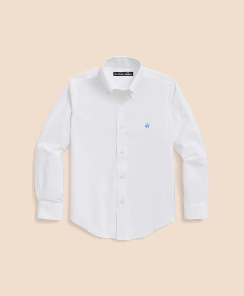 Boys Non-Iron Stretch Cotton Oxford Sport Shirt | Brooks Brothers