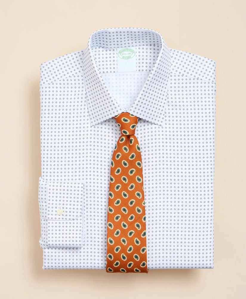 Brooks Brothers Explorer Collection Non-Iron Twill Ainsley Collar, Geo Dot Dress Shirt | Brooks Brothers