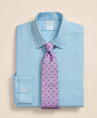 Brooks Brothers Explorer Collection Non-Iron Twill Ainsley Collar, Mini-Check Dress Shirt | Brooks Brothers