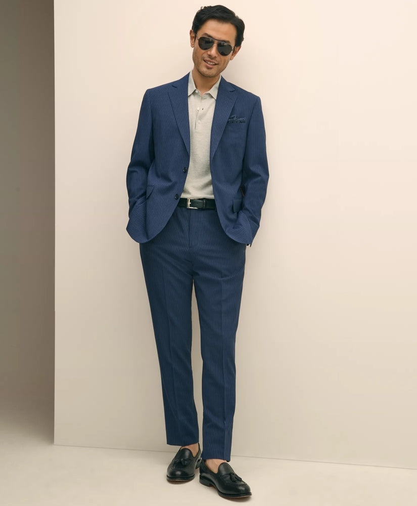 Brooks Brothers Explorer Collection Slim Fit Wool Pinstripe Suit Pants | Brooks Brothers