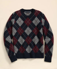 Brushed Wool Argyle Sweater | Brooks Brothers
