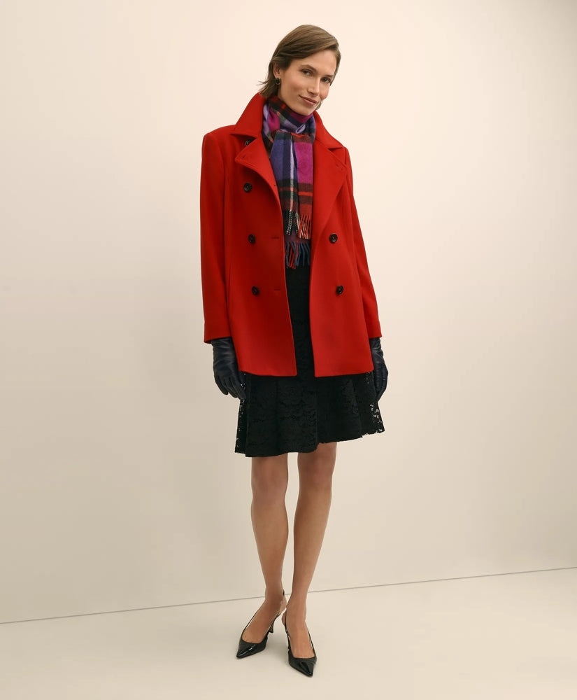 Brushed Wool Peacoat with Throat Latch | Brooks Brothers