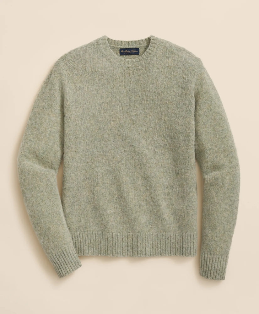 Brushed Wool Crewneck Sweater | Brooks Brothers