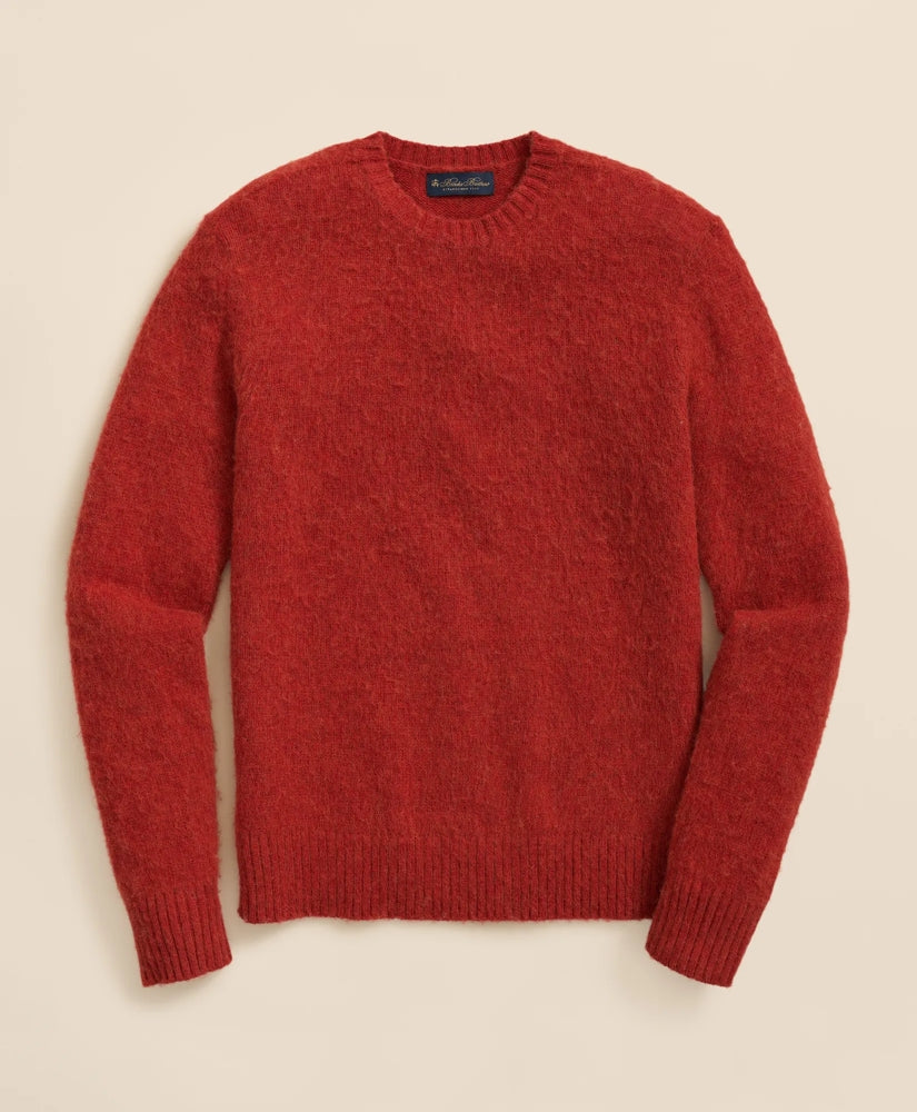 Brushed Wool Crewneck Sweater | Brooks Brothers