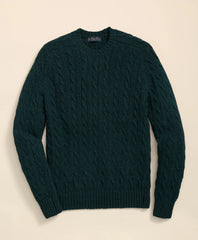 Cable Crewneck Sweater in Shetland Wool | Brooks Brothers