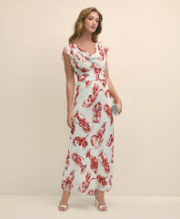 Chiffon Lobster Maxi Dress | Brooks Brothers