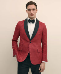 Classic Fit Linen Herringbone Dinner Jacket | Brooks Brothers
