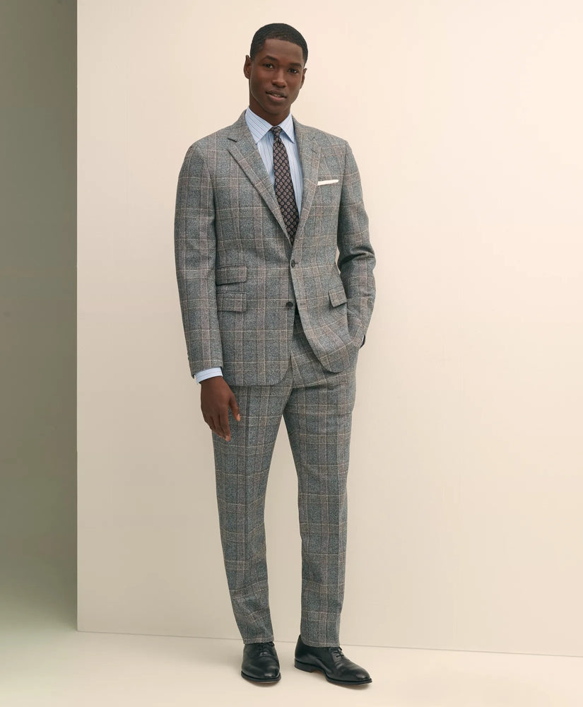 Classic Fit Saxon Wool Bold Check 1818 Suit | Brooks Brothers