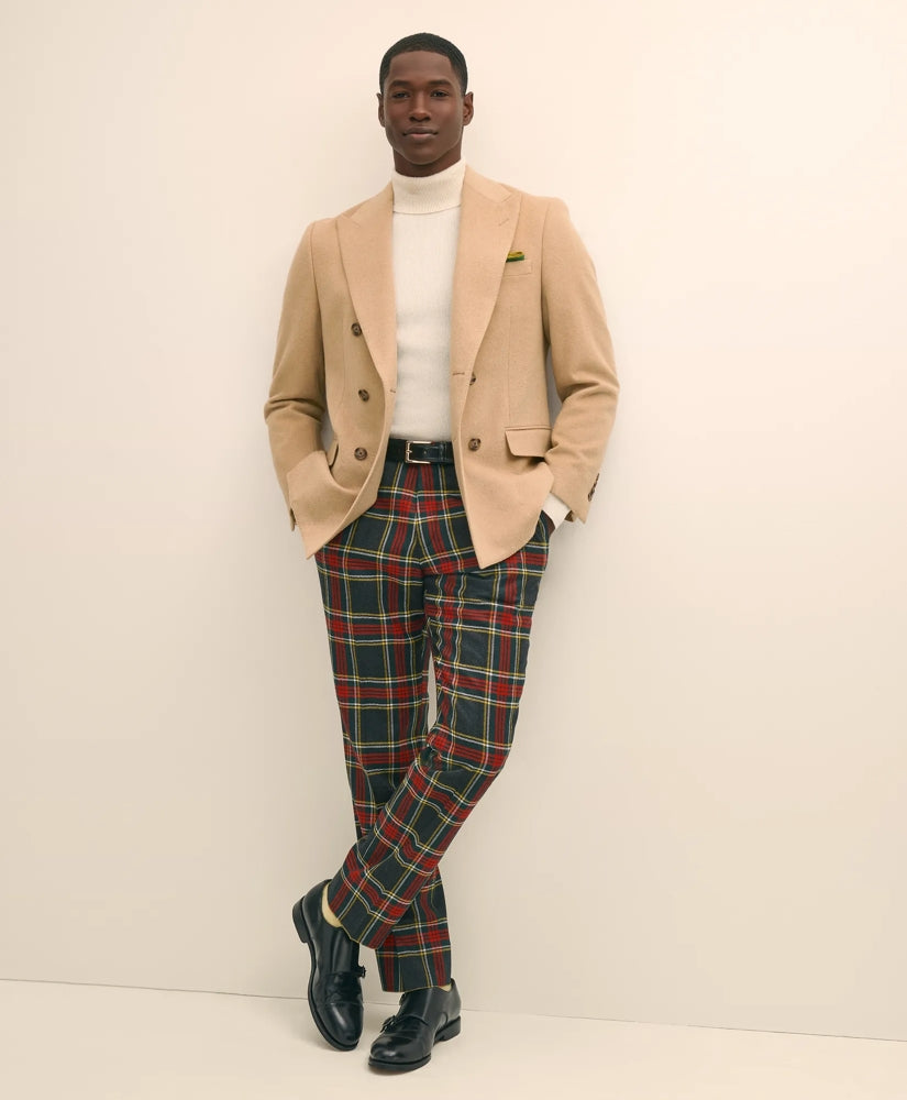 Classic Fit Wool-Blend Tartan Dress Pants | Brooks Brothers