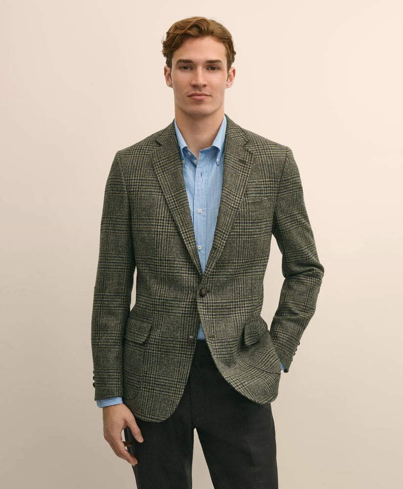 Classic Fit Wool-Cotton Tweed Check 1818 Sport Coat | Brooks Brothers