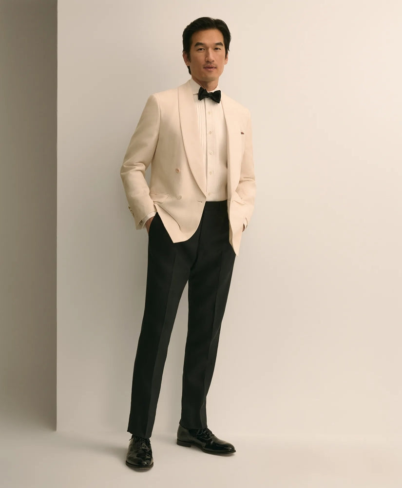 Classic Fit Wool-Linen 1818 Double-Breasted Dinner Jacket | Brooks Brothers