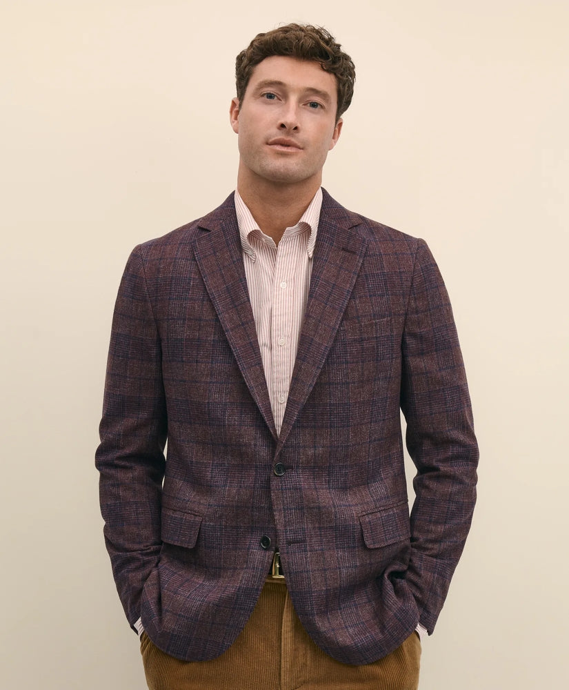 Classic Fit Wool Flannel Plaid Sport Coat | Brooks Brothers