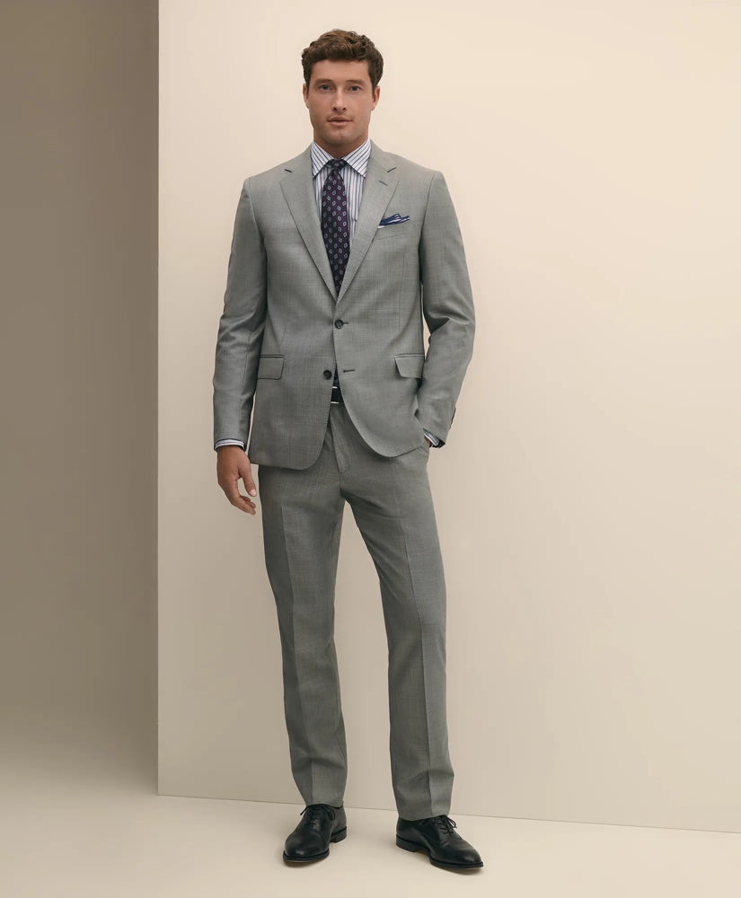 Classic Fit Wool Sharkskin 1818 Suit | Brooks Brothers