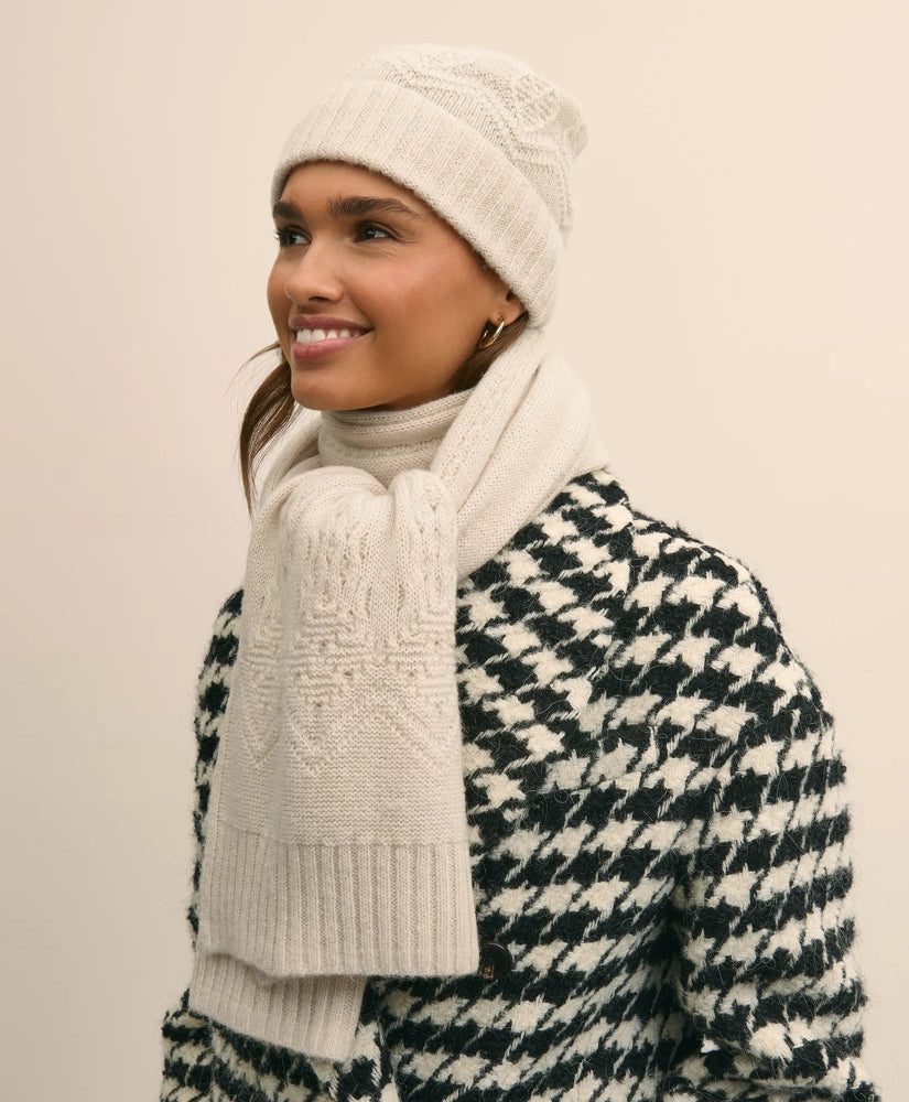 Cotton-Alpaca-Wool Blend Hat & Scarf Boxed Set | Brooks Brothers