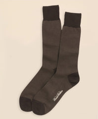 Cotton Bird's Eye Crew Socks | Brooks Brothers