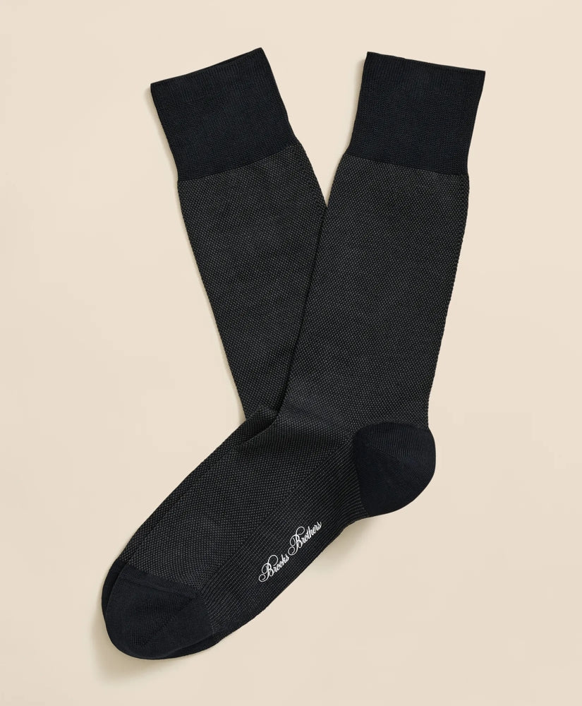 Cotton-Blend Birdseye Socks | Brooks Brothers