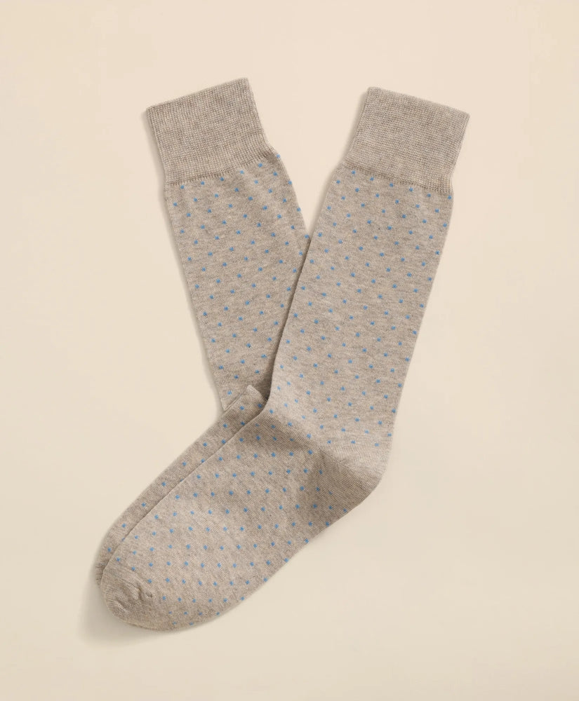 Cotton-Blend Mini-Dot Socks | Brooks Brothers