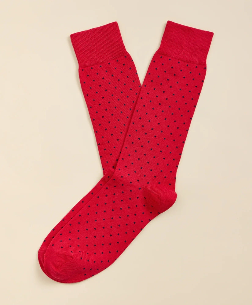 Cotton-Blend Mini-Dot Socks | Brooks Brothers