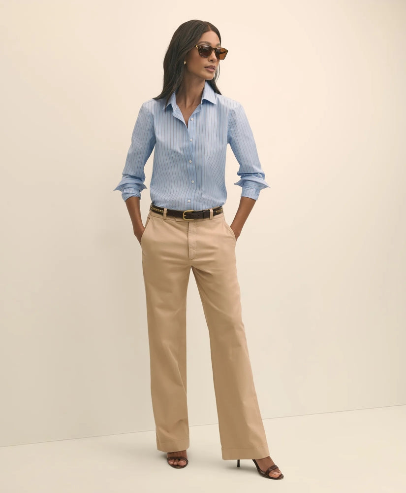 Cotton Blend Relaxed Chino Pants | Brooks Brothers
