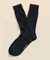 Cotton Blend Ribbed Crew Socks | Brooks Brothers