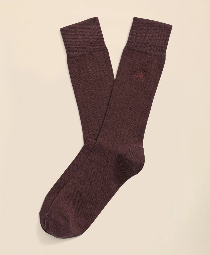 Cotton Blend Ribbed Socks | Brooks Brothers