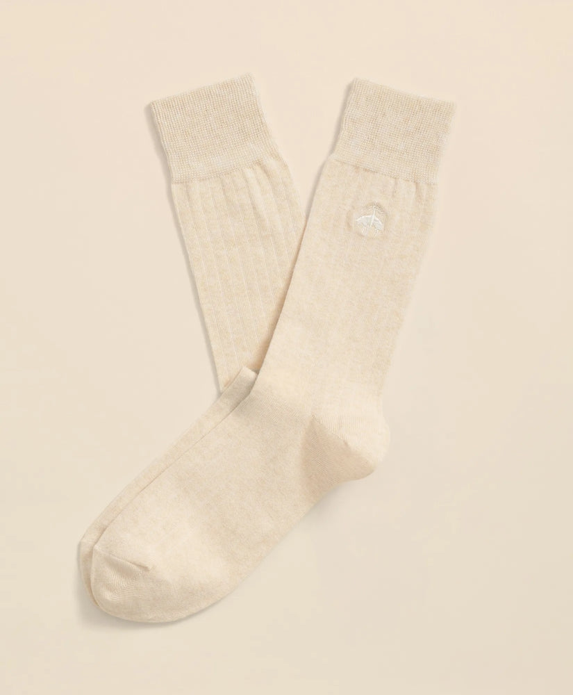 Cotton Blend Ribbed Socks | Brooks Brothers