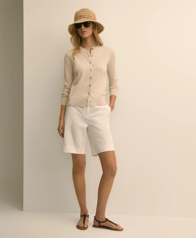 Cotton Blend Twill Bermuda Shorts | Brooks Brothers