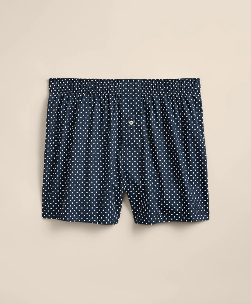 Slim Fit Cotton Broadcloth Dot Boxers | Brooks Brothers
