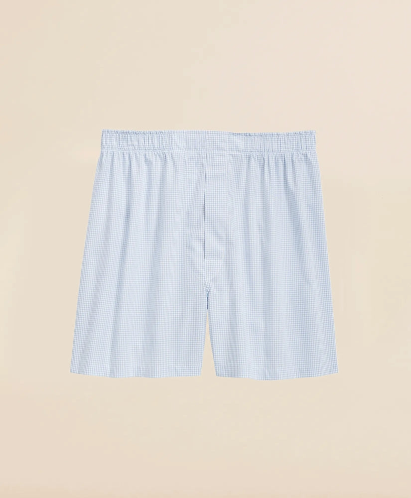 Cotton Broadcloth Double Checked Boxers | Brooks Brothers